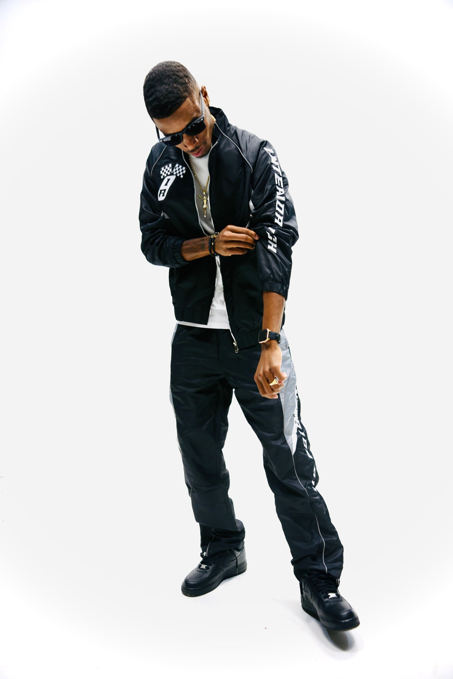 Interior Rich “MOTO SERIES Trackstar 9” Nylon Racing Set – Black/Grey