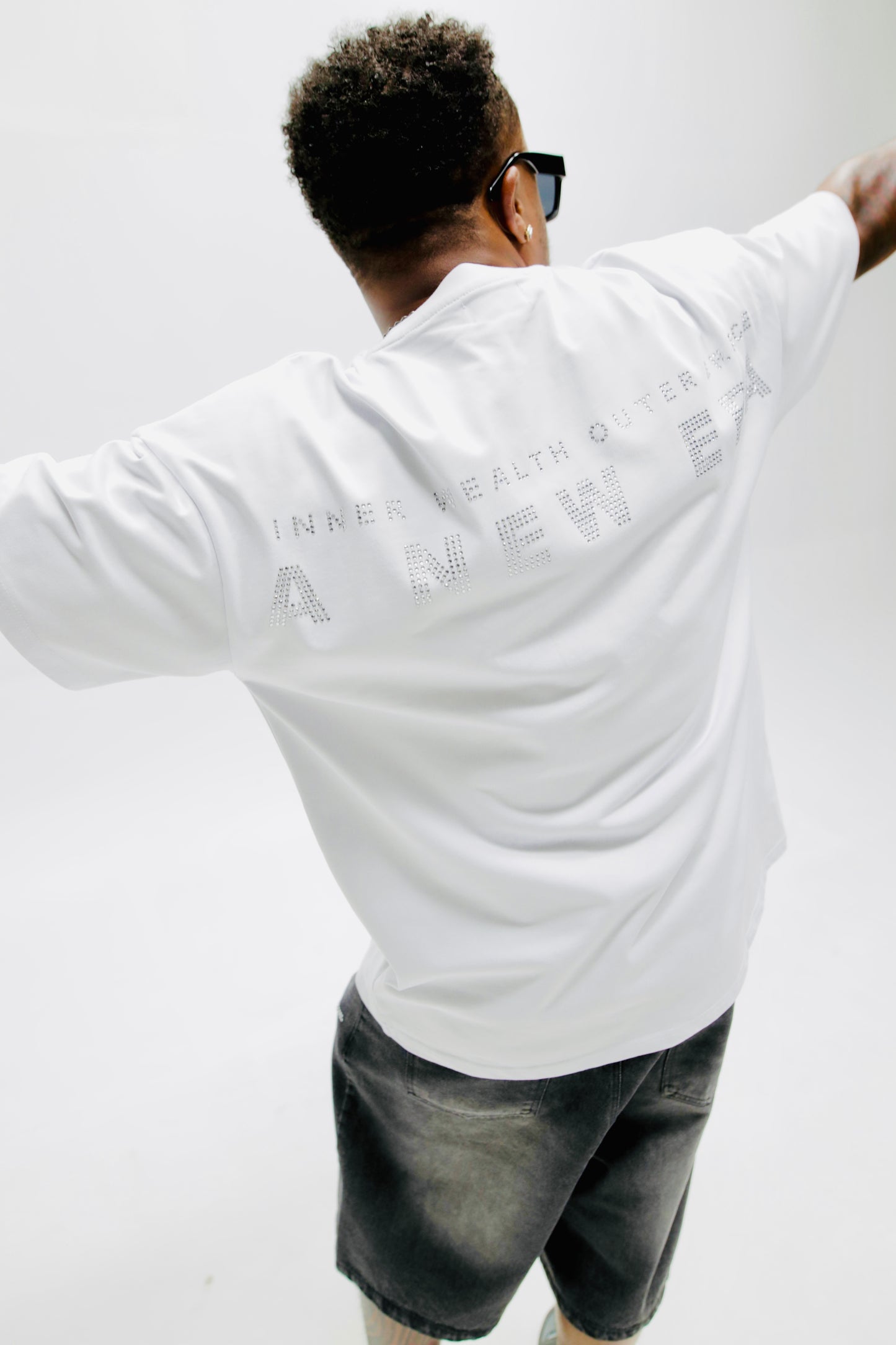Interior Rich “A New Era” Rhinestone Statement Tee