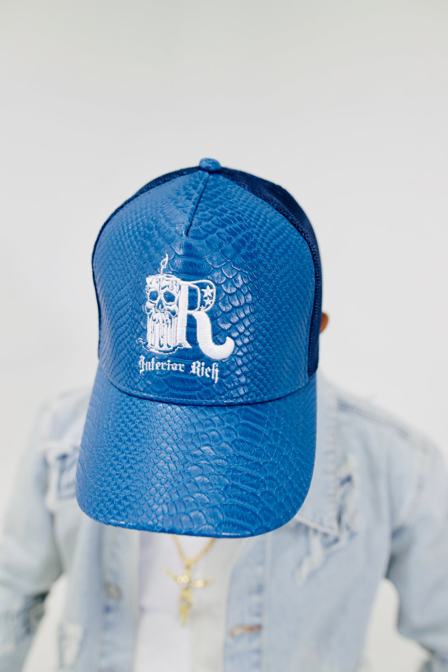 Men’s/Women’s Interior Rich SnapBack Leather blue