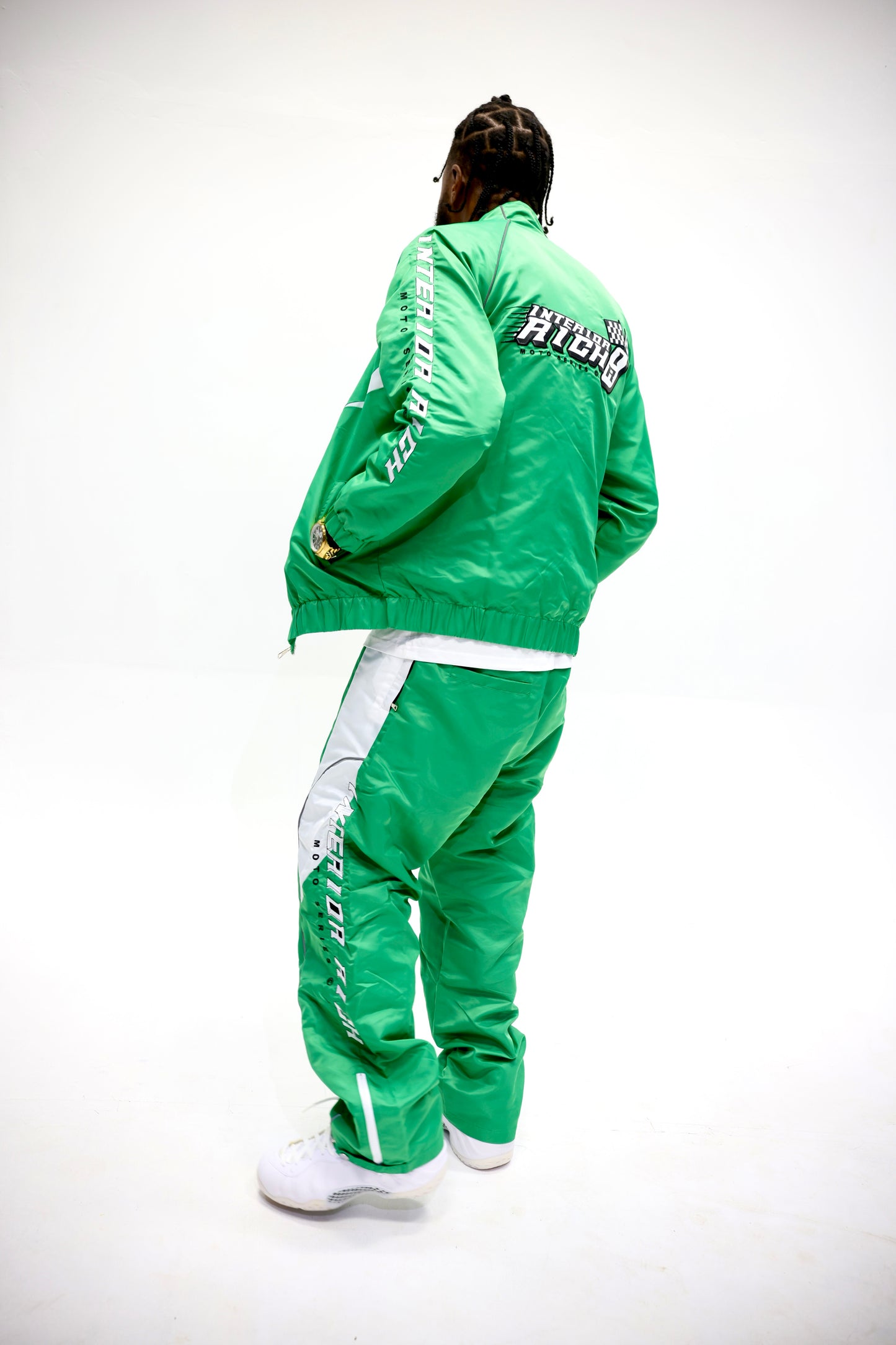 Interior Rich “ MOTO SERIES Trackstar 9” Nylon Racing Set – Green/White