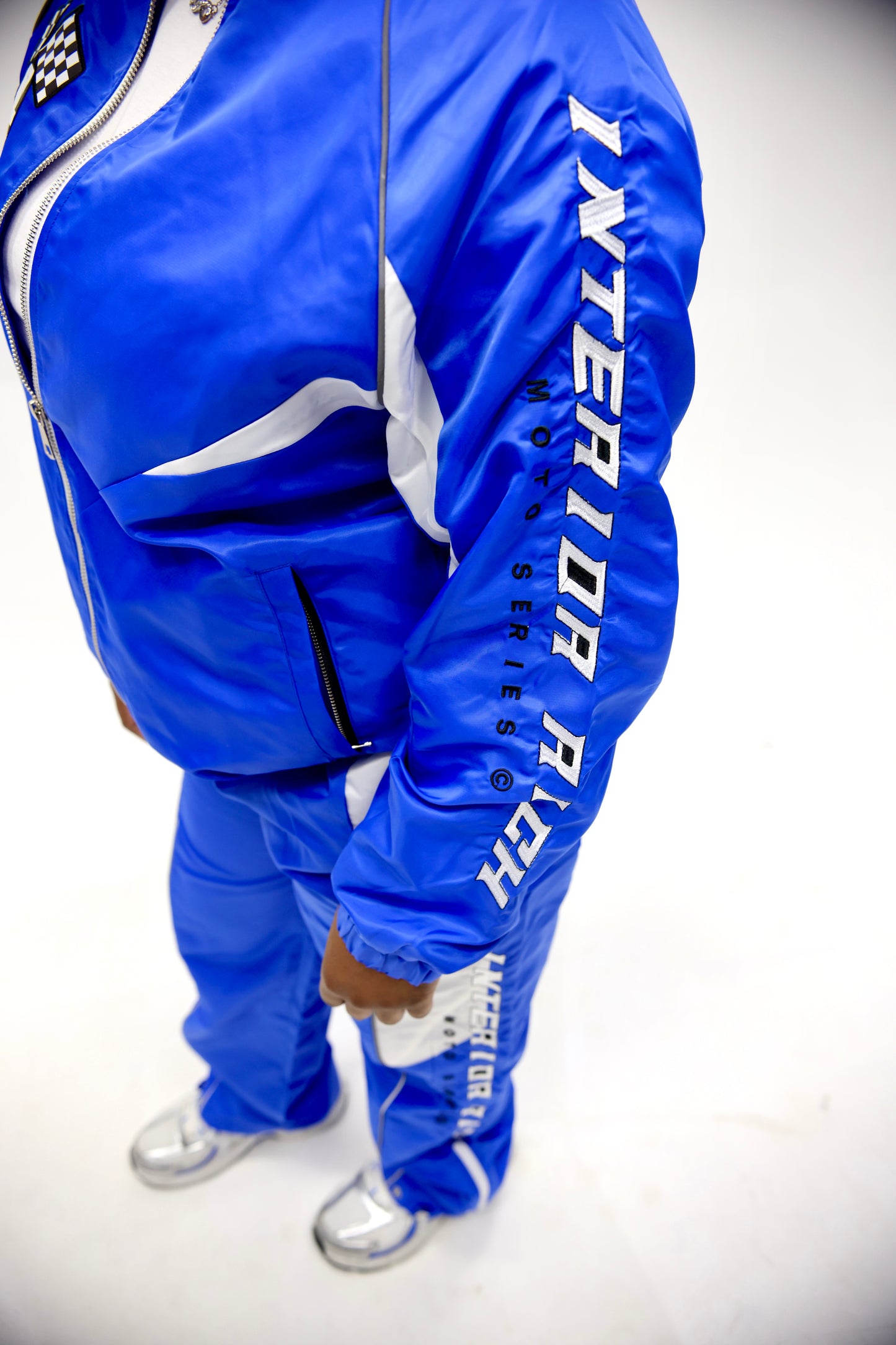 Interior Rich “MOTO SERIES Trackstar 9” Nylon Racing Set – BlUE/White