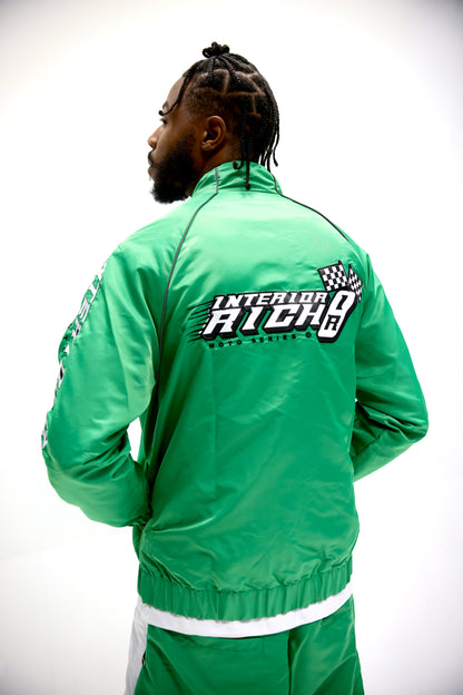 Interior Rich “ MOTO SERIES Trackstar 9” Nylon Racing Set – Green/White