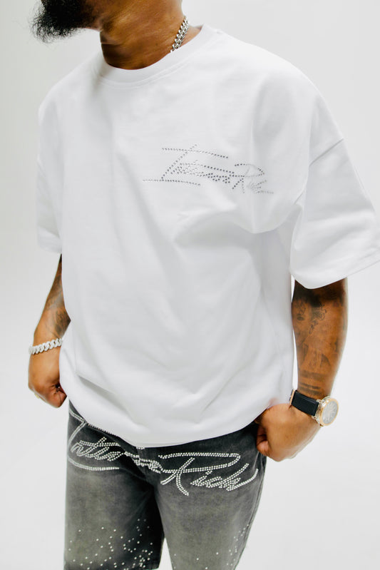 Interior Rich “A New Era” Rhinestone Statement Tee