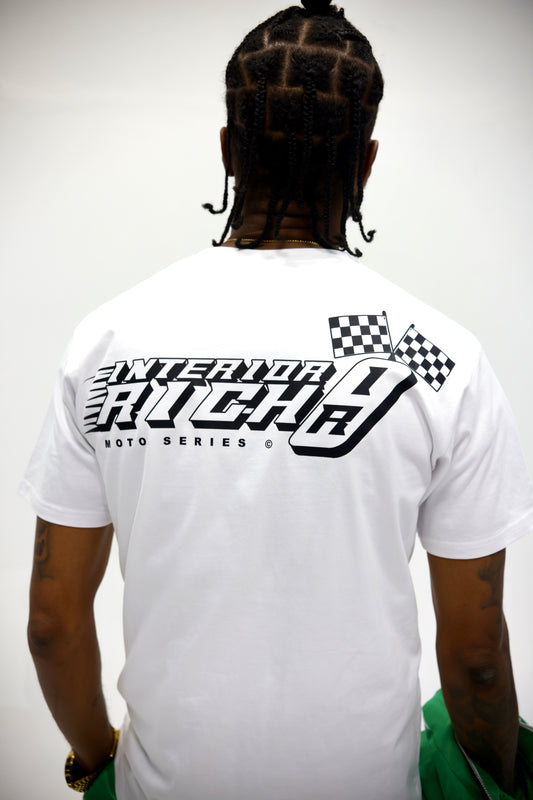 Interior Rich “Moto Series 9” Tee – White