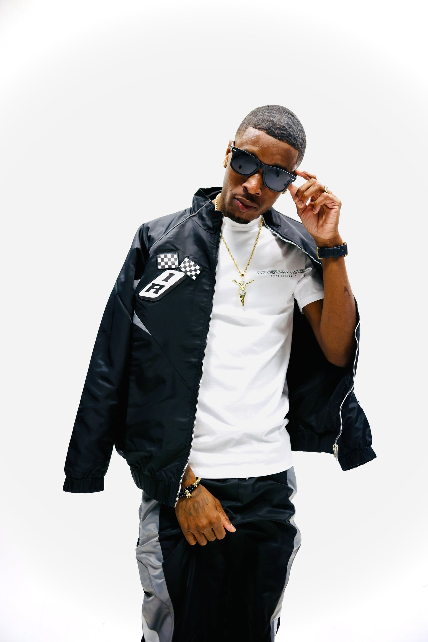 Interior Rich “MOTO SERIES Trackstar 9” Nylon Racing Set – Black/Grey