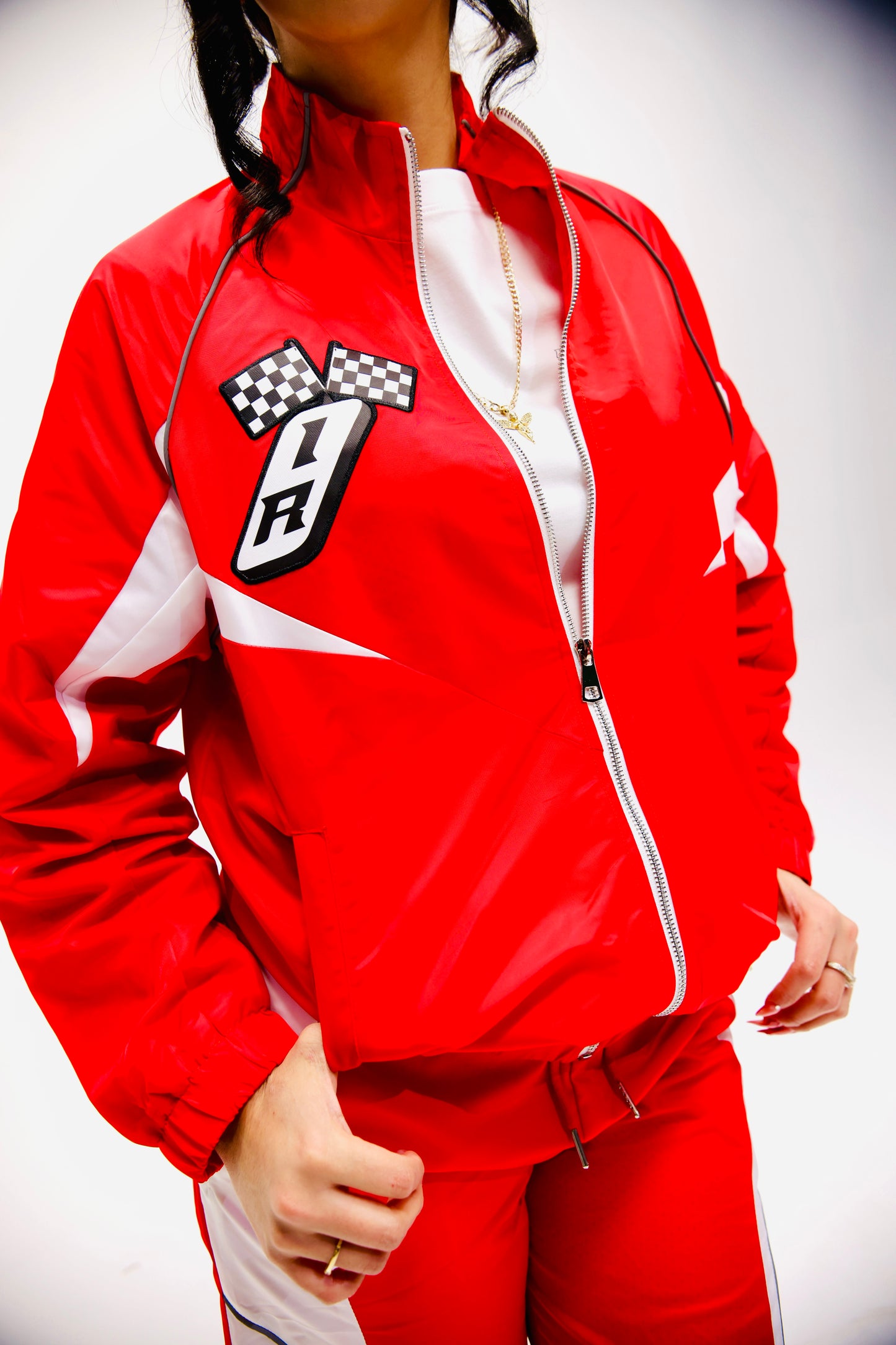 Interior Rich “MOTO SERIES Trackstar 9” Nylon Racing Set – Red/white