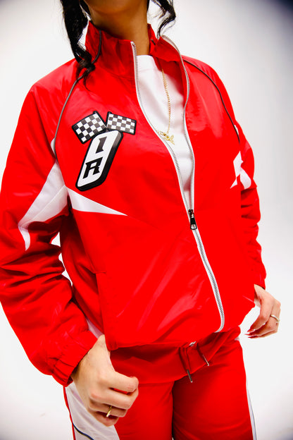 Interior Rich “MOTO SERIES Trackstar 9” Nylon Racing Set – Red/white