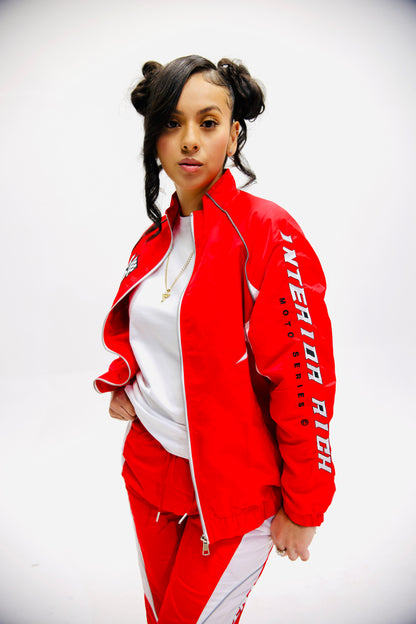 Interior Rich “MOTO SERIES Trackstar 9” Nylon Racing Set – Red/white