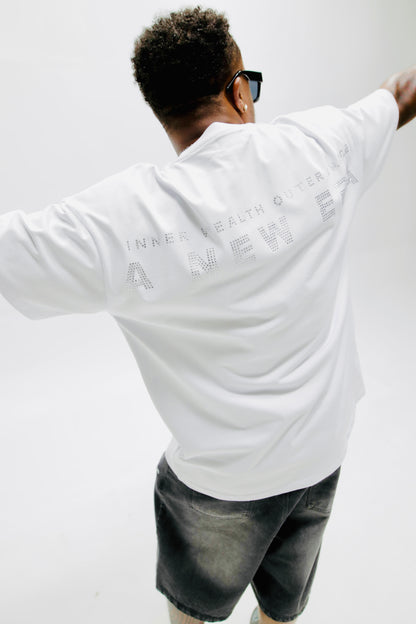 Interior Rich “A New Era” Rhinestone Statement Tee