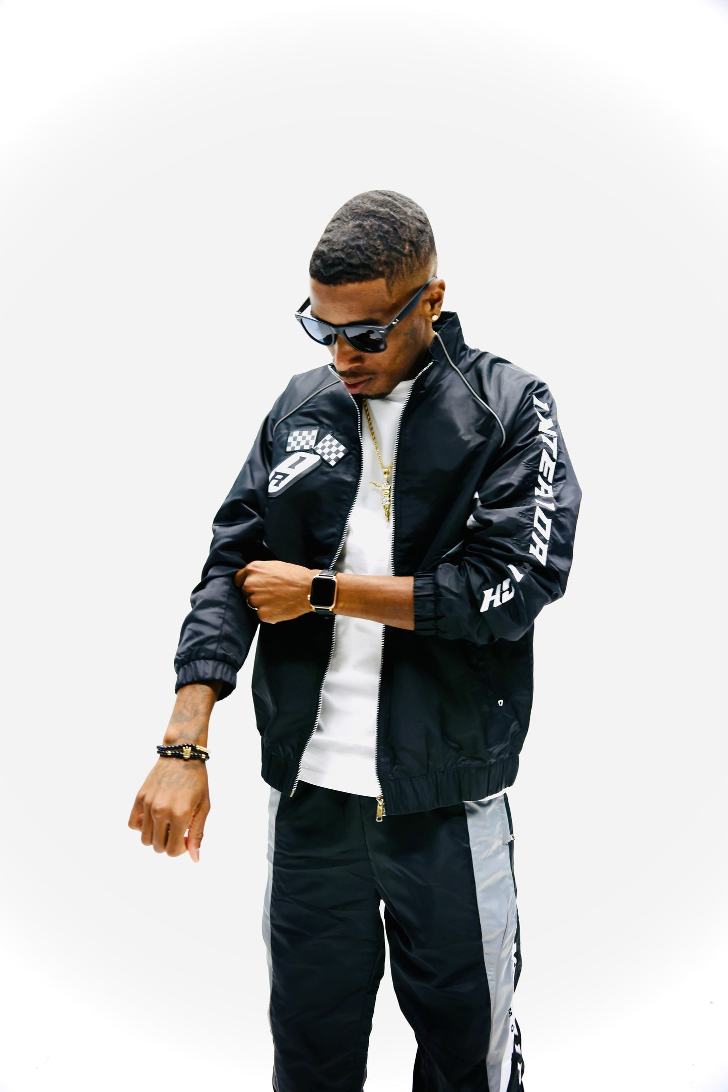 Interior Rich “MOTO SERIES Trackstar 9” Nylon Racing Set – Black/Grey