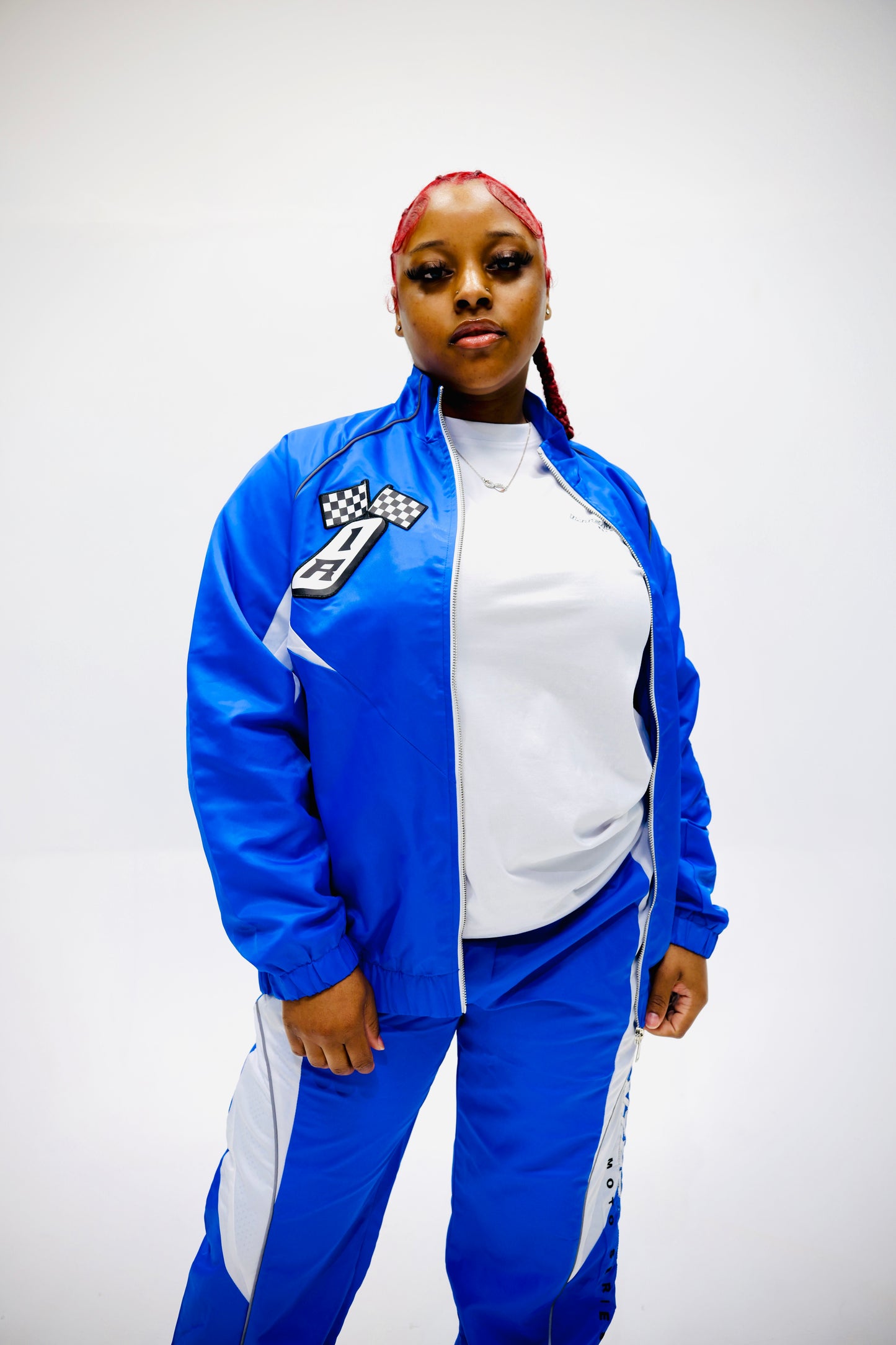 Interior Rich “MOTO SERIES Trackstar 9” Nylon Racing Set – BlUE/White