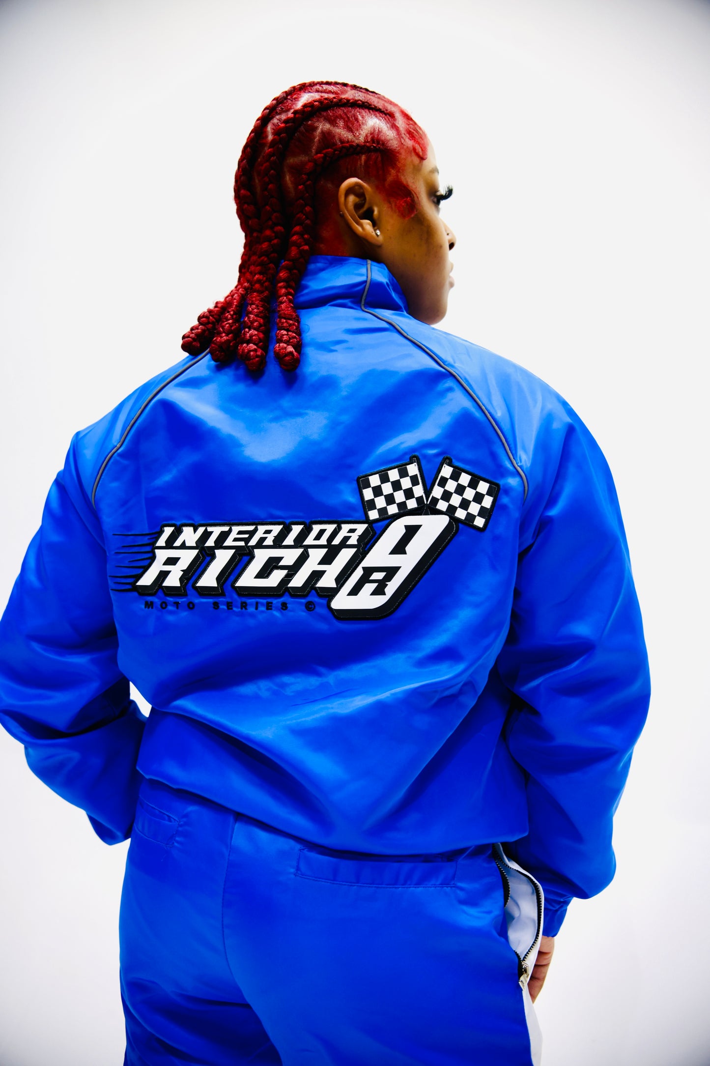 Interior Rich “MOTO SERIES Trackstar 9” Nylon Racing Set – BlUE/White