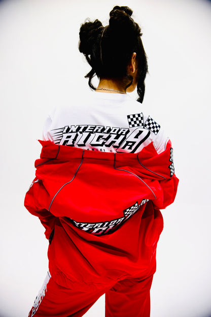 Interior Rich “MOTO SERIES Trackstar 9” Nylon Racing Set – Red/white