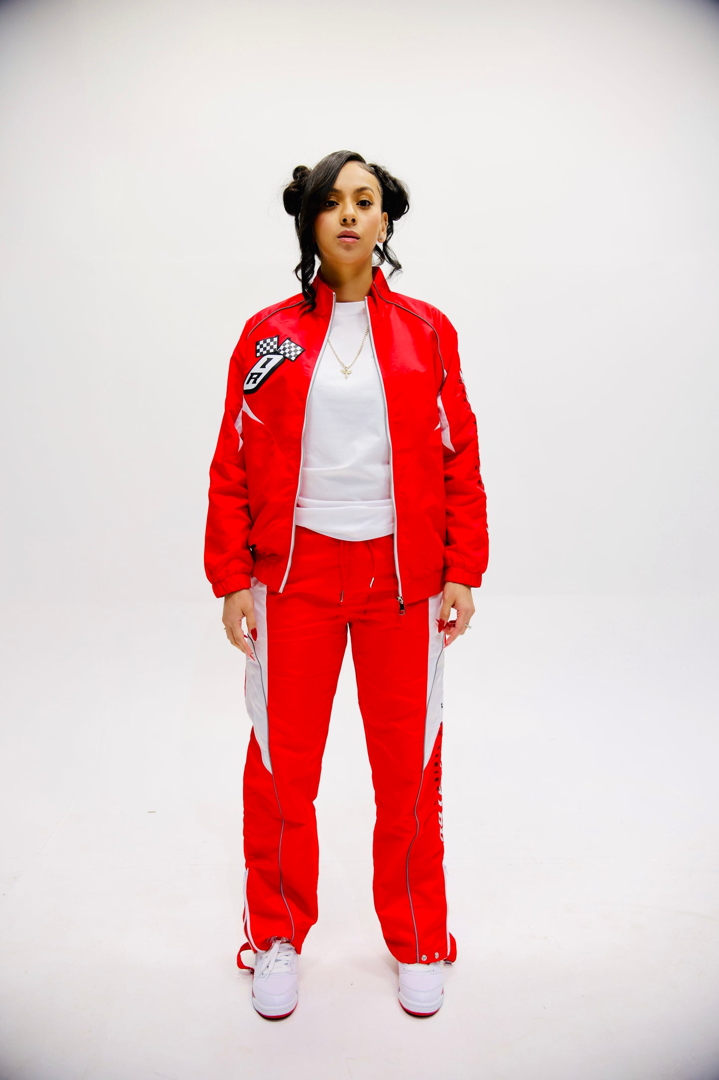 Interior Rich “MOTO SERIES Trackstar 9” Nylon Racing Set – Red/white